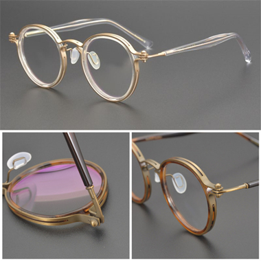 clear round glasses for men