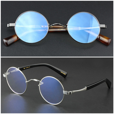 Titanium round glasses for men