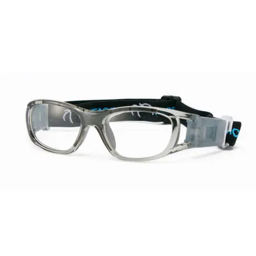 Gray Clear Acetate Prescription Safety Glasses for Football-diagonal