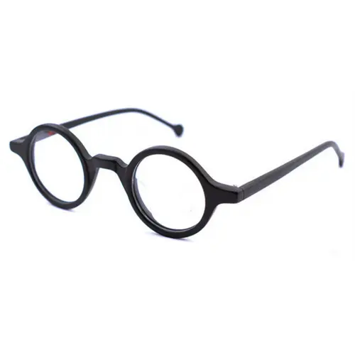 Super Small Round glasses for men Matte Black-l