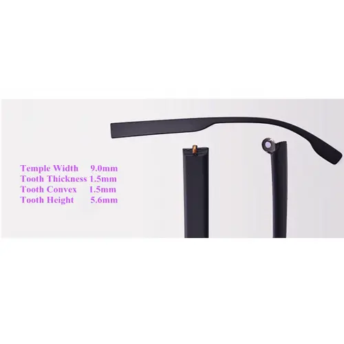 Eyeglass replacement temple arms-9mm