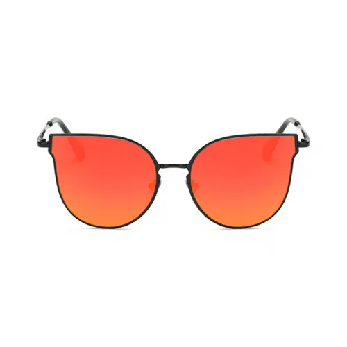 Oversized flash cat-eye sunglasses lenses Orange