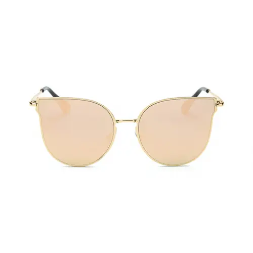 Oversized flash cat-eye sunglasses Golden film