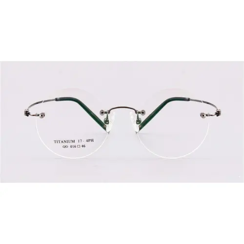Round Glasses for Men Titanium Rimless