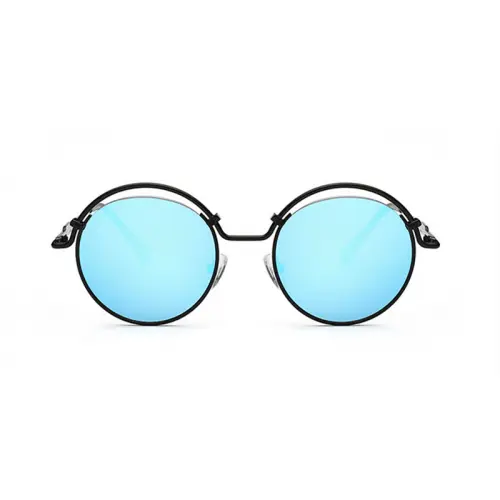 Prescription Designer Sunglasses, Flash Blue Lenses