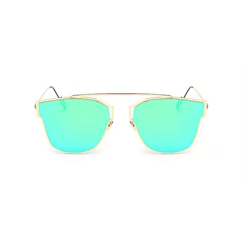 Green Flash Lens Sunglasses Golden Frames 