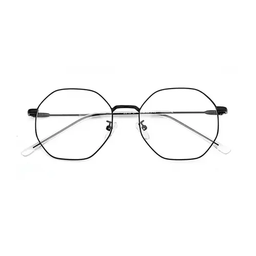 Round Bifocal Lenses glasses, Black 