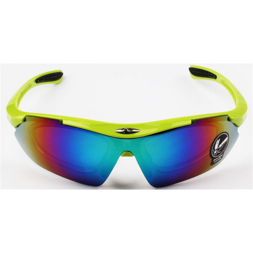 Safety Prescription Glasses  for Cycling green-front