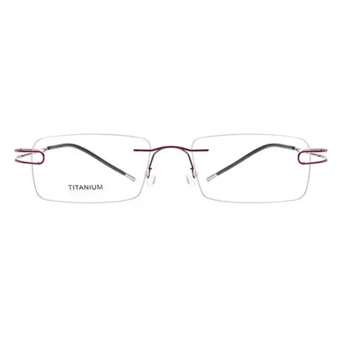 itanium Frames Brown Twin Temples Frameless Glasses