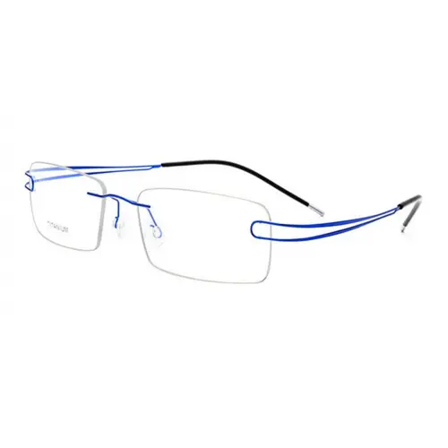 Titanium Rimless Glasses  for Oblong Face-lateral