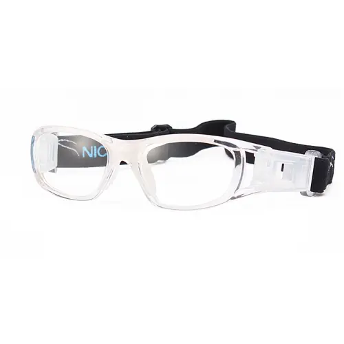 White Clear Acetate Prescription Safety Glasses for Football-diagonal