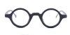 Super Small Round glasses for men Black Woodgrain