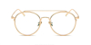 Hipster Frames of Golden Avaitor Prescription Sunglasses