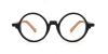 Round glasses for men Woodgrain Black Brown