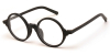 Round glasses for men Black Woodgrain-l