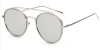 Hipster glasses with Silver Aviator Frame 