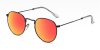Round glasses with black metal frame and orange sunglasses lenses-l