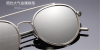 Hipster glasses with Silver Aviator Frame 