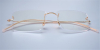 18 K Custom Made Rimless Real Gold Eyeglasses