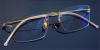 18 K Custom Made Rimless Real Gold Eyeglasses