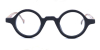 Acetate Vintage Small Round Glasses for Men, Wood Grain
