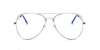 Hipster glasses with Silver Aviator Frame