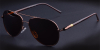 Aviator eyeglasses-brown diagonal-black backgroung