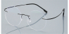 Round Glasses for Men Titanium Rimless Jobs Style, Black