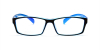 no line bifocals reading glasses, Black & Clear Blue
