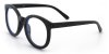 Black oversized round prescription glasses