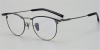 Round Browline Titanium Glasses for a Narrow Forehead