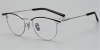 Round Browline Titanium Glasses for a Narrow Forehead