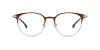 Metal Browline Glasses Designed for a Narrow Forehead 