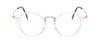 Browline Round Glasses for Oblong Face