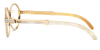  Buffalo Horn Glasses -Natural Horn Glasses - Mosaic Rhinestone - Wide Frame
