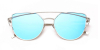 Glasses for Oblong face Female with Aviator Frames closed