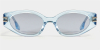 Wide Temple Colorful Clear Glasses