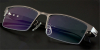 Computer glasses blue light protective, Gun Gray Titanium Alloy Half-c