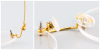 Round Glasses for Men rimless glasses, golden-d2