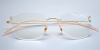 18 K Custom Made Rimless Real Gold Eyeglasses
