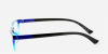 Elastic Plastic Rectangular Glasses, Crysral Blue-d