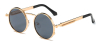 Round Sunglasses Spring on Temples Steampunk