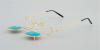 Hipster Small Sunglassess, Golden-d Frame