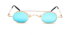 Hipster Small Sunglassess, Golden Frame