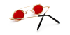 Prescription Designer Sunglasses, Golden Frame-b