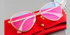Glasses for Oval Face, Hipster glasses, Cat Eye, Golden6