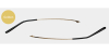Golden Eyeglass replacement temple arms concave tooth