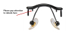 Glasses Bridge for Rimless Glasses Have Slot,Black