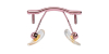 Glasses Bridge for Rimless Glasses, Pink