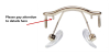 Glasses Bridge for Rimless Glasses Have Slot,Silver